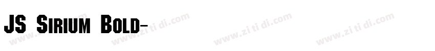 JS Sirium Bold字体转换 JS Sirium Bold字体转换